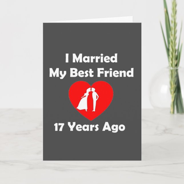 Tarjeta Casé a mi mejor amigo hace 17 años (Anverso)