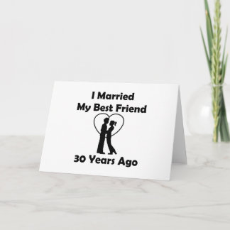 Tarjeta Casé a mi mejor amigo hace 30 años