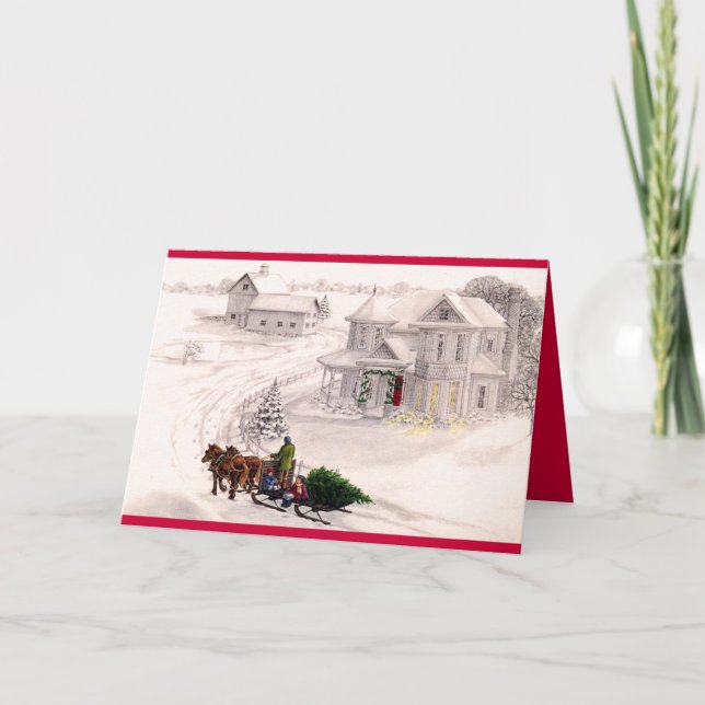 Tarjeta casera del día de fiesta del navidad del (Anverso)