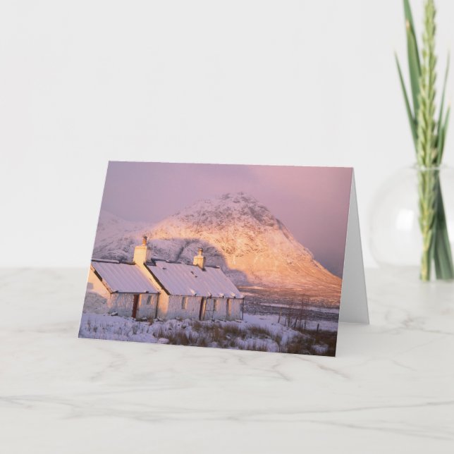 Tarjeta Caseta de la roca negra, Glencoe, tierras altas, E (Anverso)