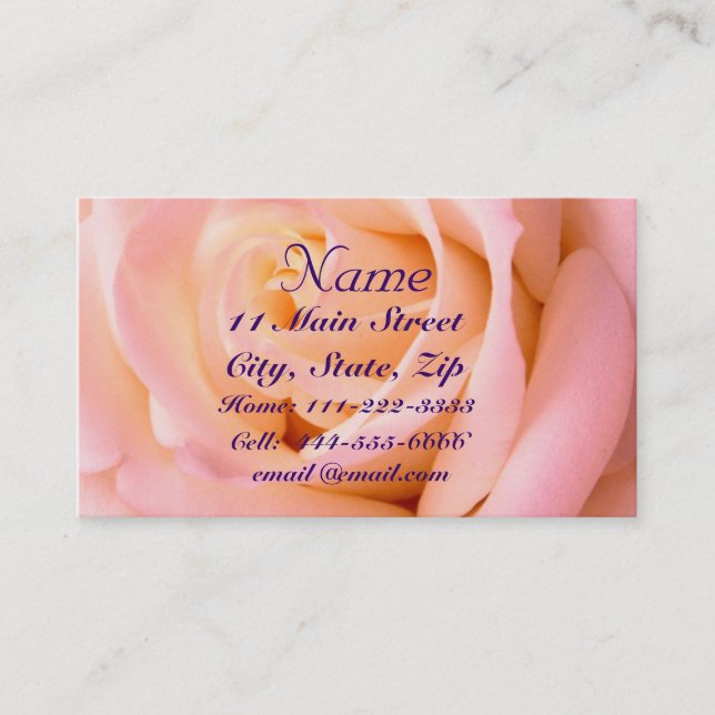 Tarjeta casi rosada del perfil (Anverso)