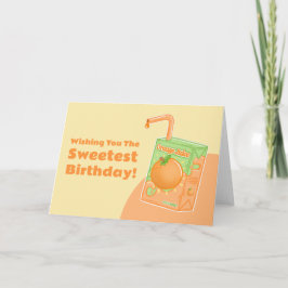 Tarjeta Casilla de jugo naranja Cumpleaños