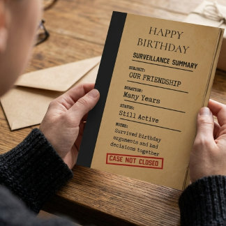 Tarjeta Caso de crimen de cumpleaños – Caso No Cerrado