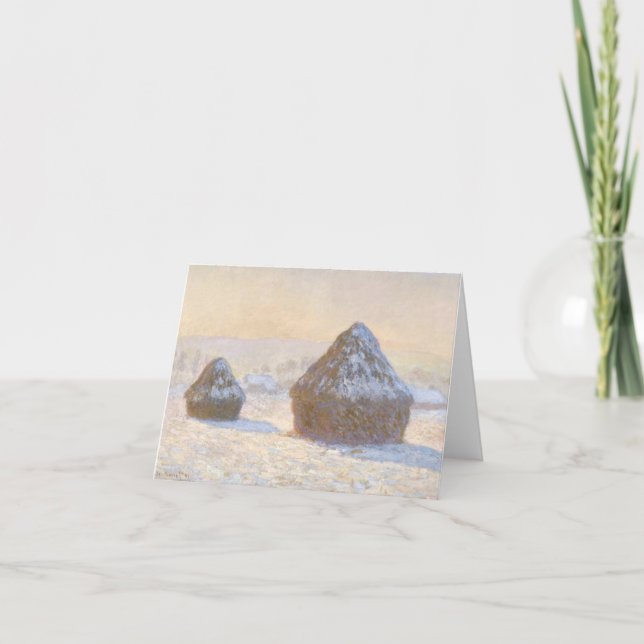 Tarjeta Casos de rotura, efecto Nieve, Notecard matutino (Anverso)