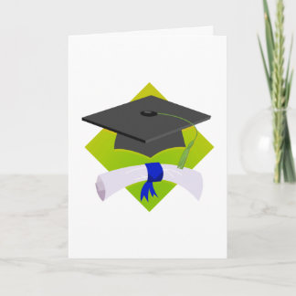 Tarjeta Casquillo y diploma de la graduación