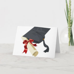 Tarjeta Casquillo y diploma de la graduación