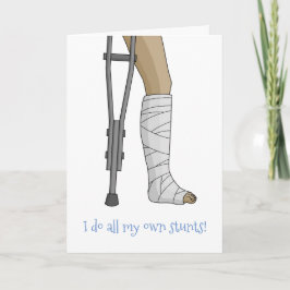 Tarjeta Cast & Crutches divertidos hago mis propias maniob