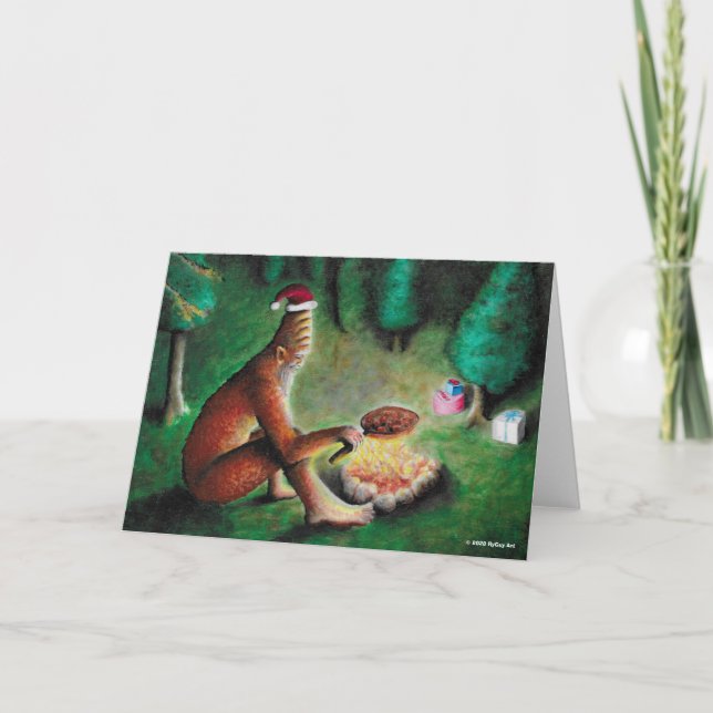 Tarjeta castañas asadas por RyGuy Art Holiday Card (Anverso)