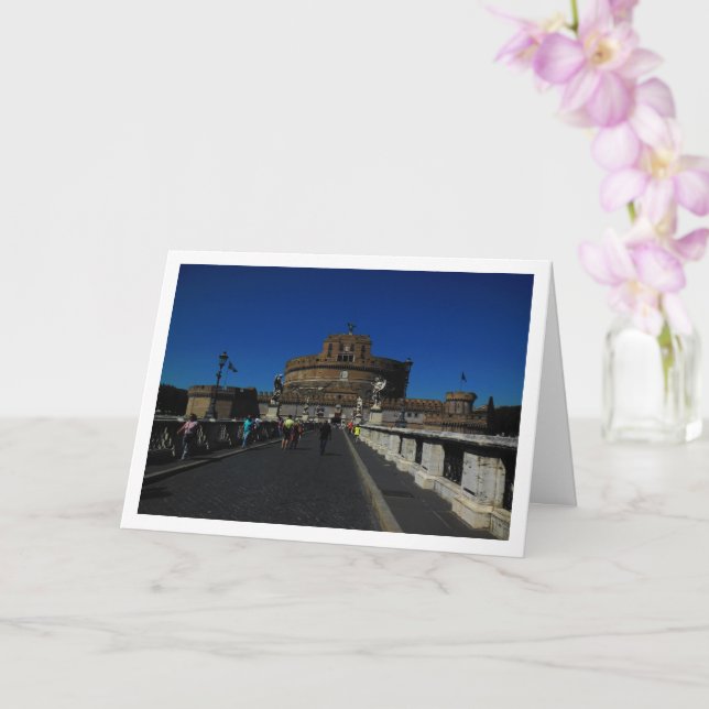 Tarjeta Castel Sant'Angelo, Roma, Italia (Orquídea)