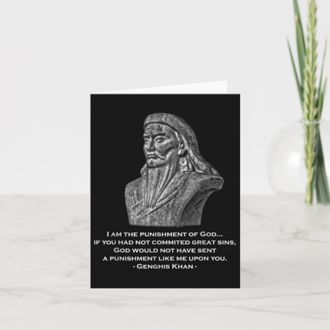 Tarjeta Castigo De Dios - Cita De Genghis Khan (Anverso)