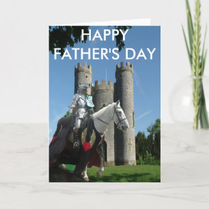 Tarjeta Castillo Blaise y caballero - FELIZ DÍA DEL PADRE
