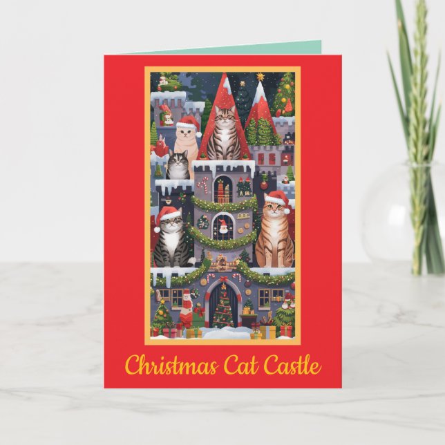 Tarjeta Castillo Cat 2 para navidades (Anverso)
