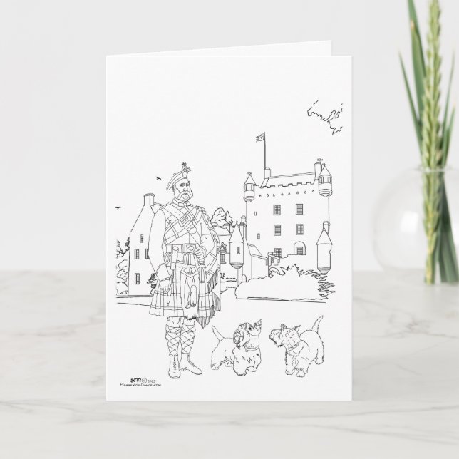 Tarjeta Castillo Cawdor, Escocia (Anverso)