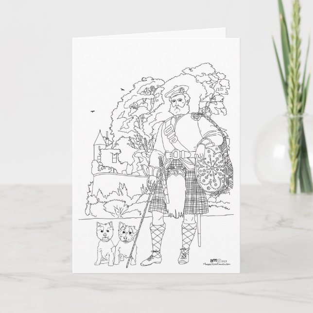 Tarjeta Castillo de Ardencaple Highlands Cairn Terrier Car (Anverso)