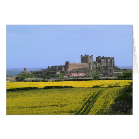 Tarjeta Castillo de Bamburgh - Northumberland con la parte