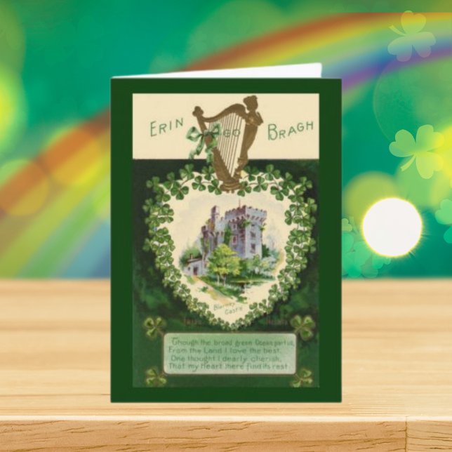 Tarjeta Castillo de Blarney de San Patricio (Vintage St. Patrick's Blarney Castle Card)