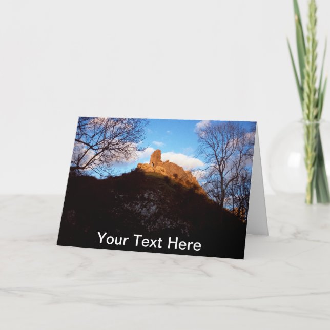 Tarjeta Castillo de Corfe personalizable (Anverso)