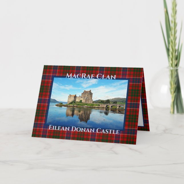 Tarjeta Castillo de Donan Eilean Personalizado - Clan MacR (Anverso)