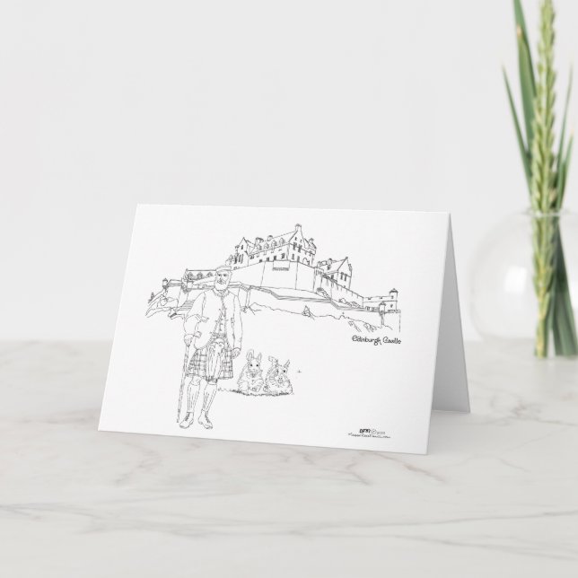 Tarjeta Castillo de Edimburgo, Escocia (Anverso)