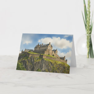 Tarjeta Castillo de Edimburgo Watercolor Escocia