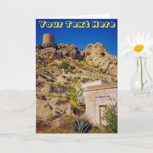 Tarjeta Castillo de España personalizable