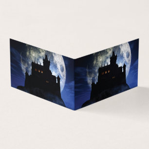 Tarjeta Castillo de fantasía durante la noche
