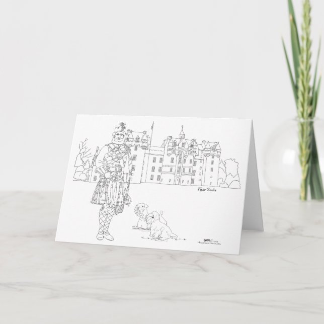 Tarjeta Castillo de Fyvie Escocia (Anverso)