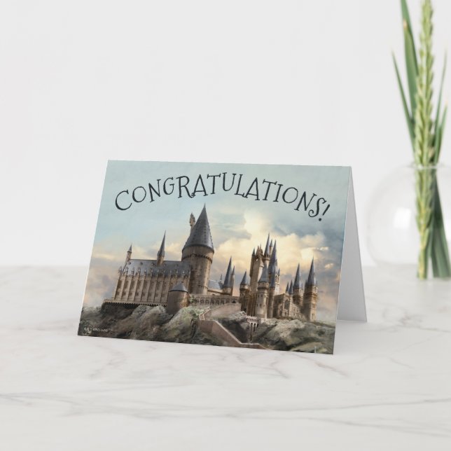 Tarjeta Castillo de Hogwarts de Harry Potter Felicitacione (Anverso)