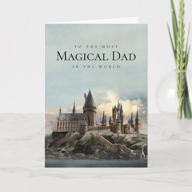Tarjeta Castillo de Hogwarts Harry Potter Día del Padre (Anverso)
