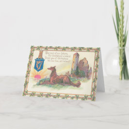 Tarjeta Castillo de Perro Shamrock Harp de Erin Sun