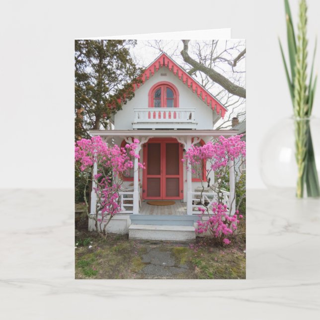 Tarjeta Castillo de primavera y victoriana - Viñedo de Mar (Anverso)