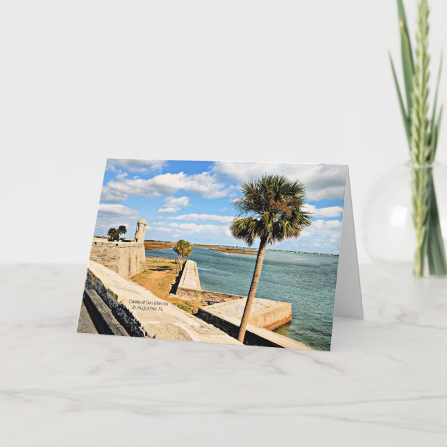 Tarjeta Castillo de San Marcos, San Agustín, FL  (Anverso)