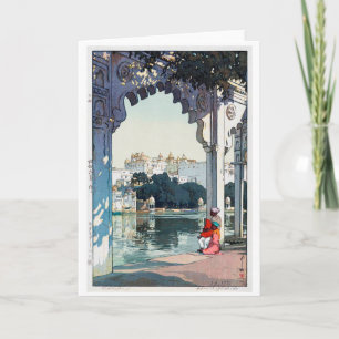Tarjeta Castillo de Udaipur, India, Hiroshi Yoshida