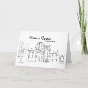 Tarjeta Castillo Glamis Scotland