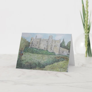 Tarjeta castillo y gaitero