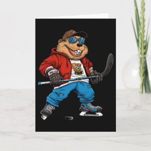 Tarjeta Castor de Hockey sobre Hielo