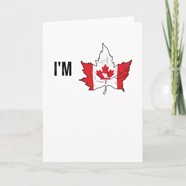 Tarjeta castor de hojas de maple Canadá Día Canadá (Anverso)