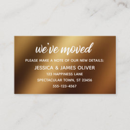 Tarjeta Casual Gold Ombre "We've Moved"