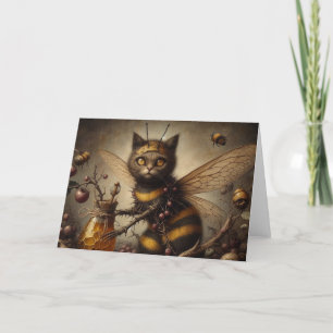 Tarjeta Cat Bee Fairy Dark Fantasy