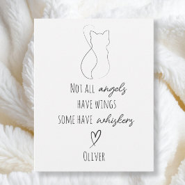 Tarjeta Cat Bereavement Sympathy Card with Cat Name