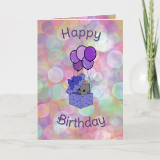 Tarjeta cat birthday card