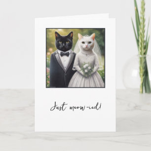 Tarjeta Cat Bride y Groom Congrats