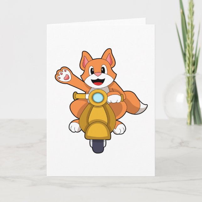 Tarjeta Cat como motociclista con Scooter.PNG (Anverso)