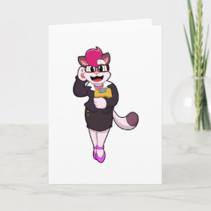 Tarjeta Cat como secretario con Notepad