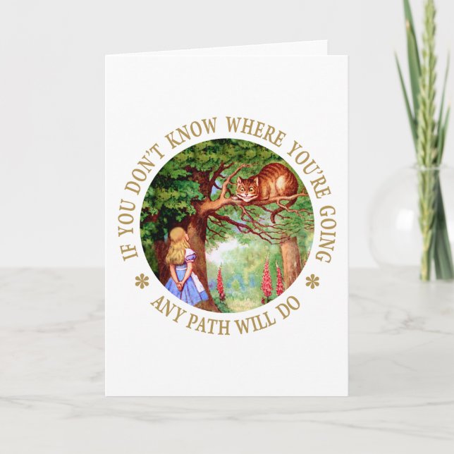 TARJETA CAT DE CHESHIRE - CUALQUIER TRAYECTORIA HARÁ (Anverso)