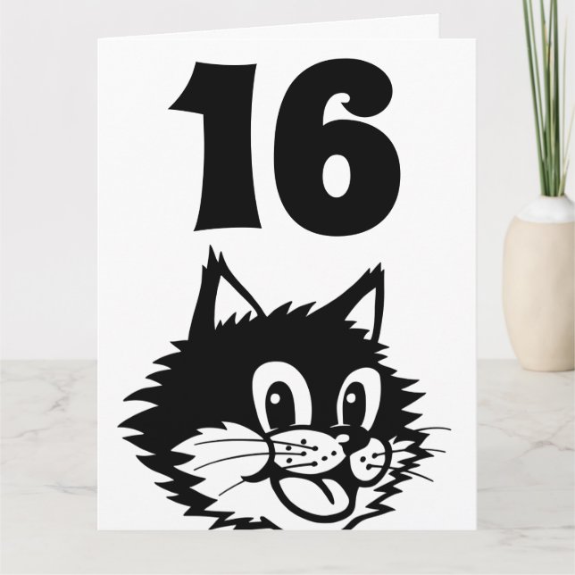 TARJETA CAT DE CUMPLEAÑOS DE 16 AÑOS (Anverso)