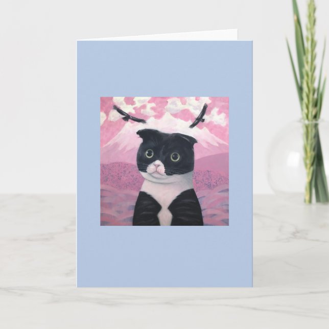 Tarjeta Cat Dora-chan azul #3 (Anverso)