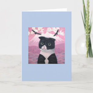 Tarjeta Cat Dora-chan azul #3