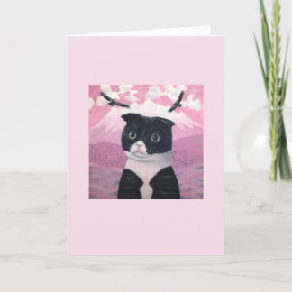 Tarjeta Cat Dora-chan rosa #3