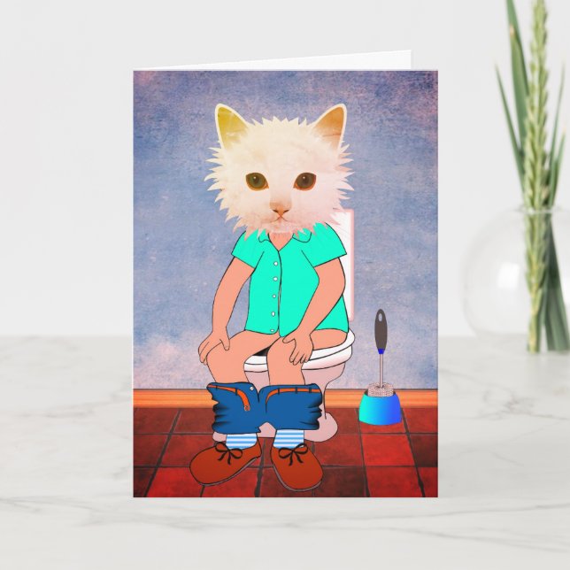 TARJETA CAT EN LA DIVERSIÓN DE LOS BAÑOS PENSANDO EN TUS T (Anverso)